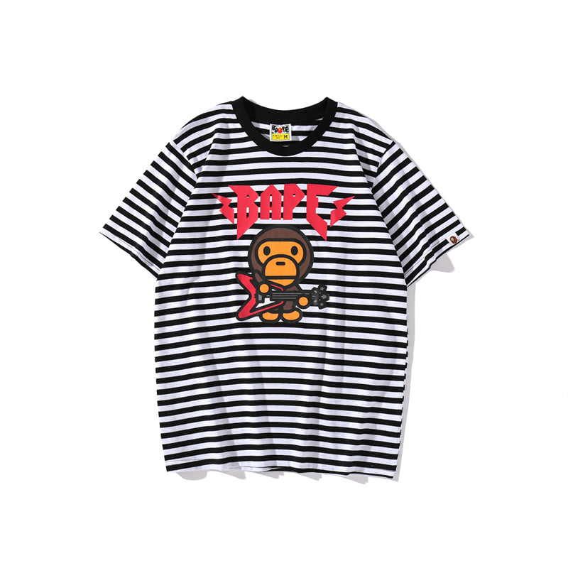 A BATHING APE® x Baby Milo Rock Star Striped TEE