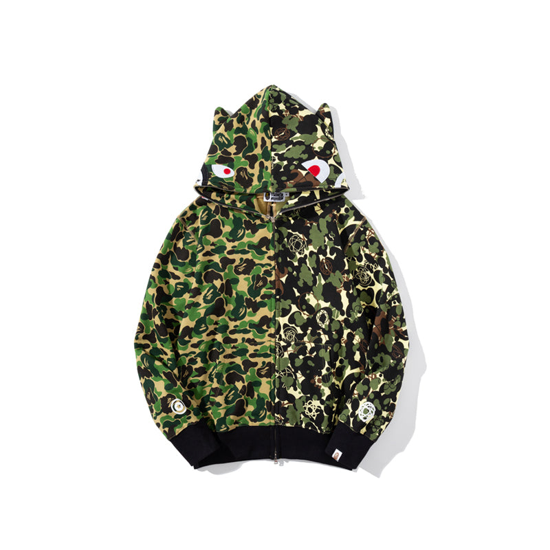 A BATHING APE® x VS UNKLE/MO WAX M.W.A Camo Hoodie