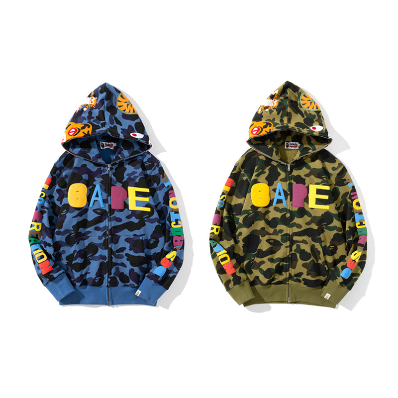 A BATHING APE® x WGM READYMADE Tiger Shark Hoodie