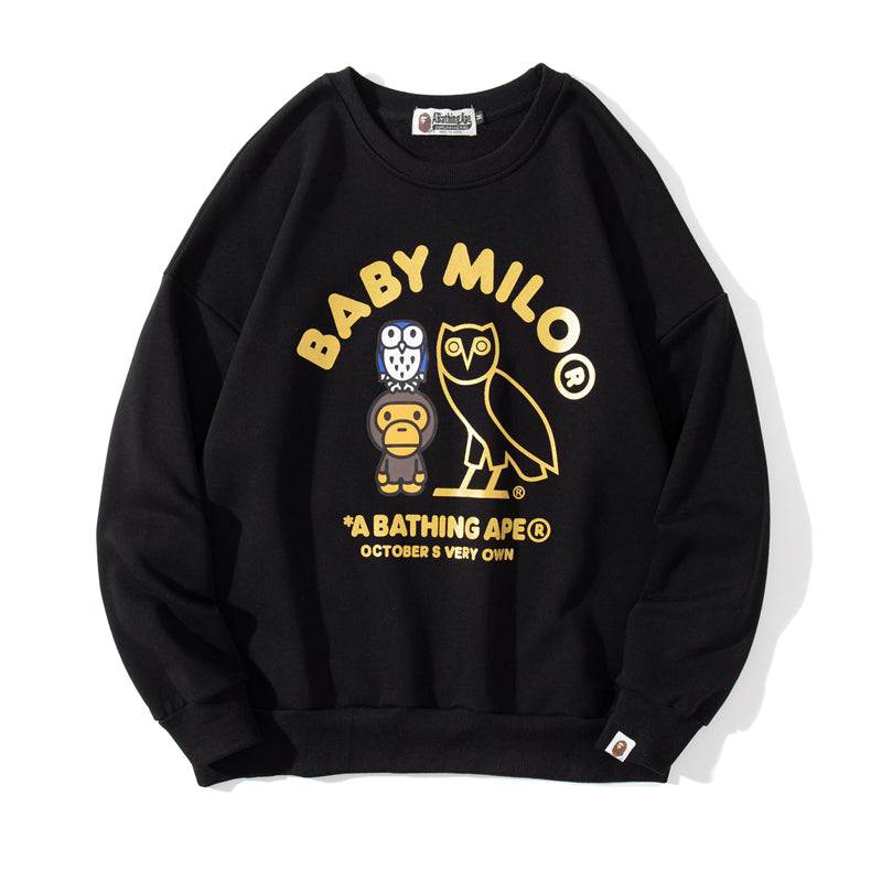A BATHING APE® x OVO Baby Milo Crew Neck Sweater