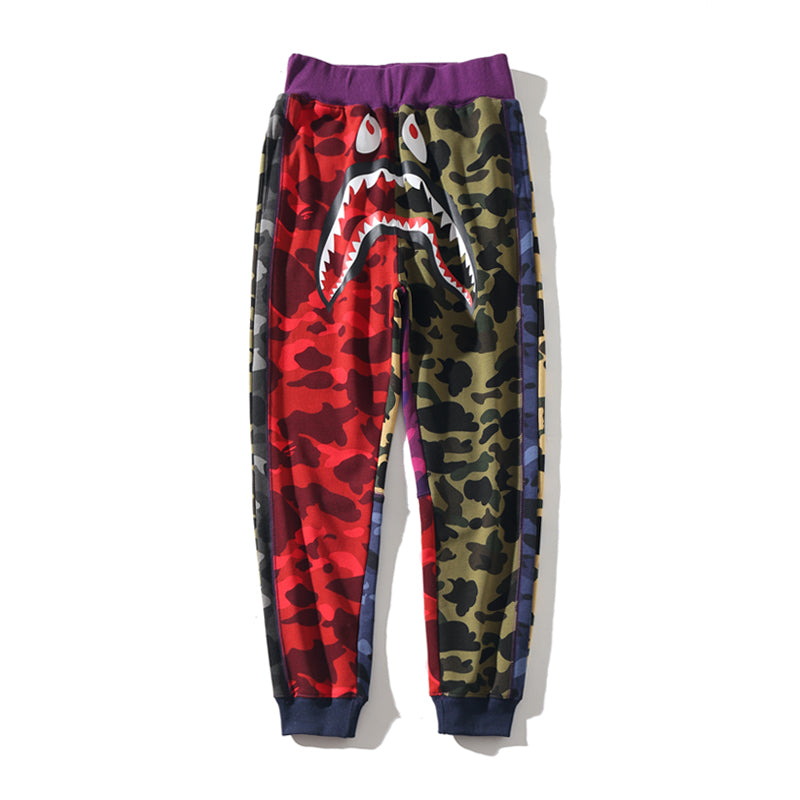 A BATHING APE® WGM Crazy Camo Tiger Shark Sweat Pants