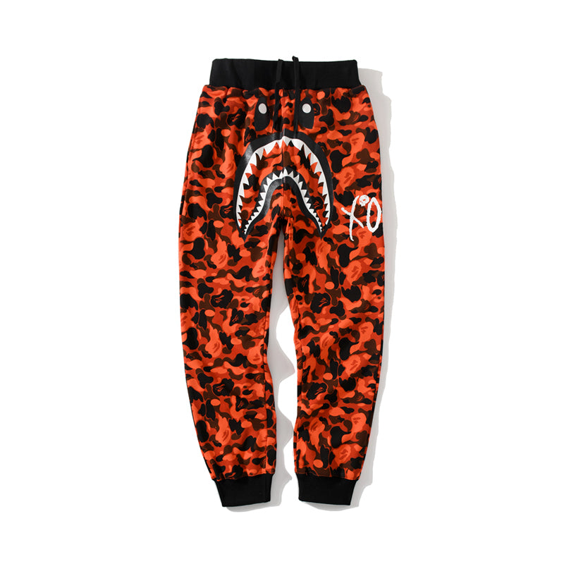 A BATHING APE® x XO Camo Shark Mouth Sweat Pants
