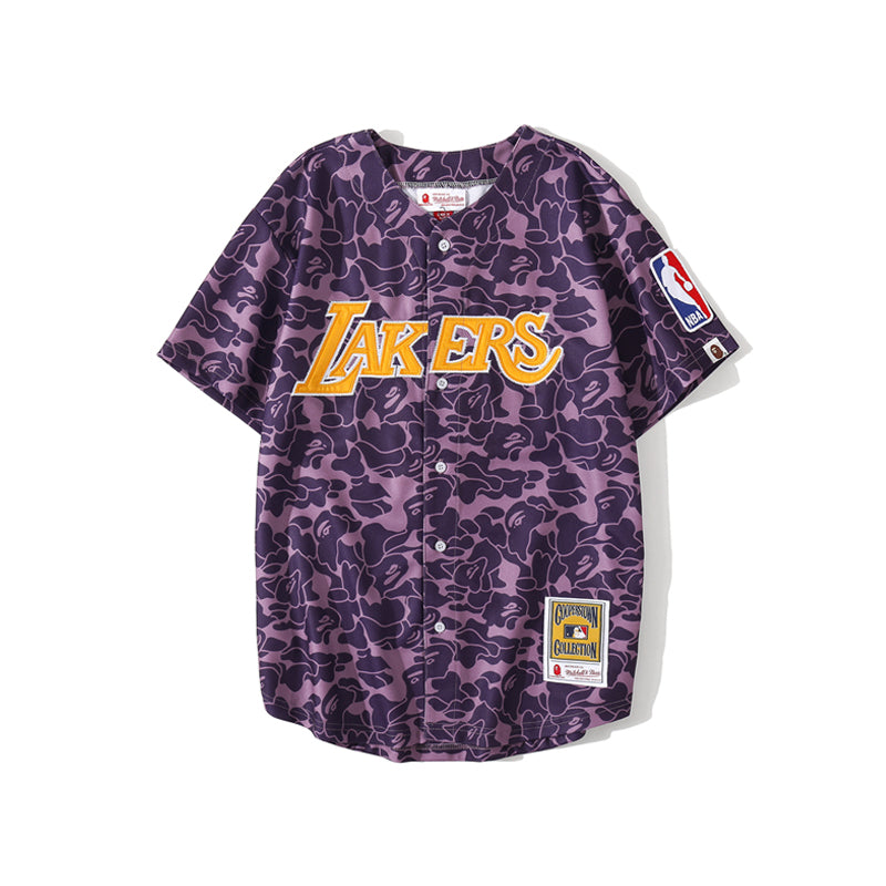 A BATHING APE® x Mitchell & Ness Lakers Jersey