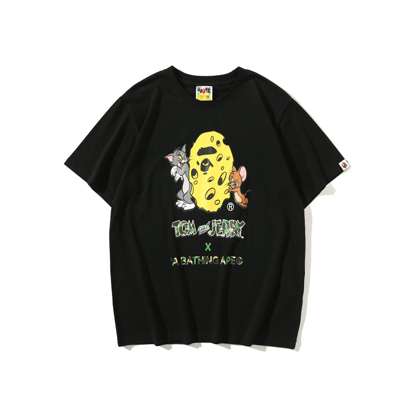 A BATHING APE®x Tom And Jerry Cheese Ape Head TEE